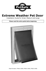 Petsafe Extreme Weather Pet Door PPA00-10984 Installation Manual