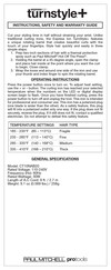 Paul Mitchell Pro Tools turnstyle+ Instructions, Safety And Warranty Manual