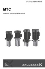 Grundfos MTC Series Installation And Operating Instructions Manual