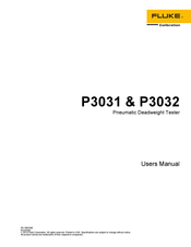Fluke Calibration P3032 User Manual