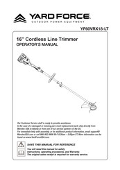 Yard Force YF60VRX18-LT Operator's Manual