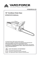 Yard force YF60VRX16-CS Operator's Manual