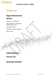 VISTEON REGIO User Manual