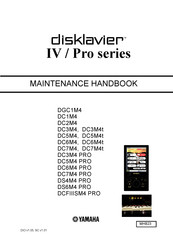 Yamaha disklavier DC1M4 Maintenance Handbook