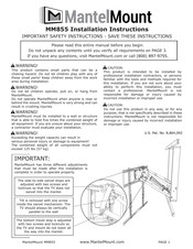 MantelMount MM855 Installation Instructions Manual