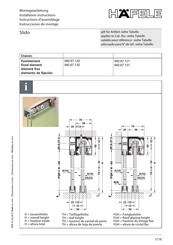 Hafele Slido Series Installation Instructions Manual