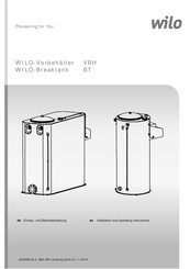 Wilo VBH 3000 Installation And Operating Instructions Manual