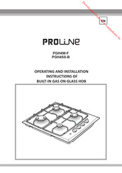Proline PGH4W-F Operating And Installation Instructions