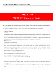 Anysecu WP-67 User Manual