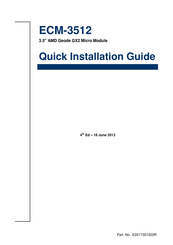 Avalue Technology ECM-3512 Quick Installation Manual