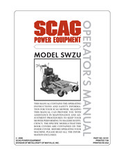 Metalcraft SCAG POWER EQUIPMENT SWZU52V-17KAI Operator's Manual