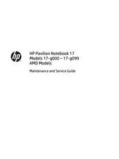 HP Pavilion 17-g099 Maintenance And Service Manual