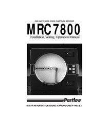 Partlow MRC 7800 Installation, Wiring, Operation Manual