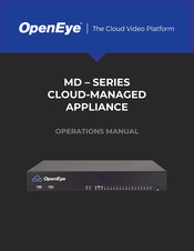 OpenEye MD Series Operation Manual
