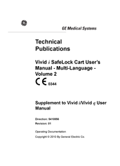 GE Vivid i SafeLock Cart Supplement To User’s Manual