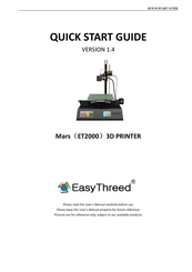 EasyThreed Mars Quick Start Manual