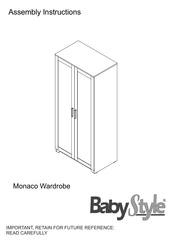 BABYSTYLE Monaco Wardrobe Assembly Instructions Manual