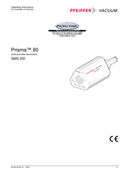 Pfeiffer Vacuum Prisma 80 QMS 200 Operating Instructions Manual