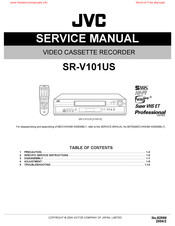 JVC SR-V101US - S-vhs Videocassette Recorder Service Manual