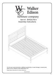 Walker Edison BWQCHEV Assembly Instructions Manual
