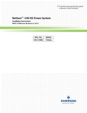 Emerson NetSure 710NPBA Installation Instructions Manual