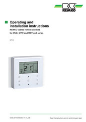 REMKO KFB 4 Operating And Installation Instructions