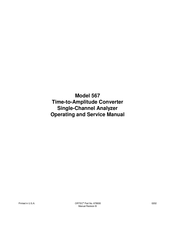 ORTEC 567 Operating And Service Manual