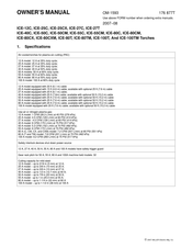 Miller ICE-50CM Owner's Manual