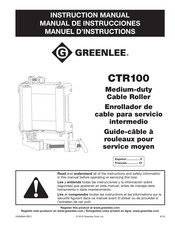 Greenlee CTR100 Instruction Manual