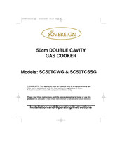 Sovereign SC50TCWG Installation And Operating Instructions Manual