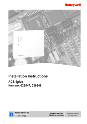 Honeywell 026547 Installation Instructions Manual