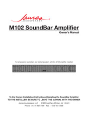 James Loudspeaker M102 Owner's Manual