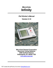 MicroVote Infinity Poll Worker’s Manual