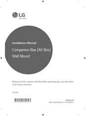 LG W7AWB Installation Manual