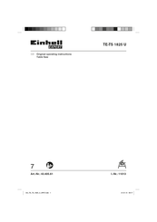 EINHELL Expert TE-TS 1825 U Original Operating Instructions