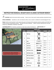 Backyard Creations 272-0618 Instruction Manual