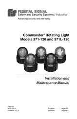 Federal Signal Corporation Commander 371-120 Installation And Maintenance Manual