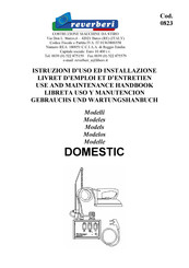 Reverberi DOMESTIC Use And Maintenance Handbook