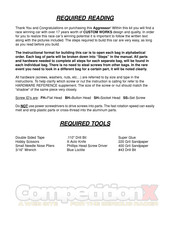Custom Works Aggressor Manual