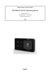 Roger MCT86M-IO-HR-CH Operating Manual