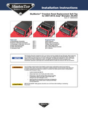 MasterTop SkyMaster 158004 Series Installation Instructions Manual