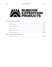 Rubicon Expedition Products Hitch Tent Manual