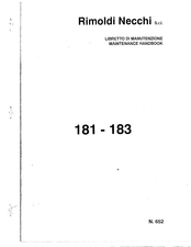 Rimoldi Necchi 183 Maintenance Handbook