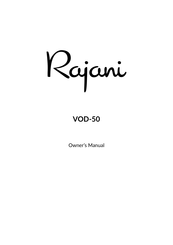 Rajani VOD-50 Owner's Manual