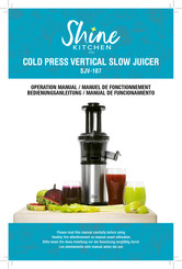 Shine KITCHEN SJV-107 Operation Manual