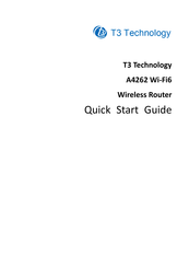 T3 Technology A4262 Wi-Fi6 Quick Start Manual