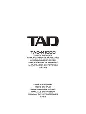 TAD M1000 Owner's Manual