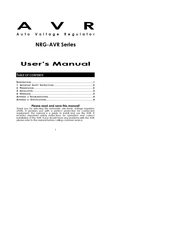 NiGICO NRG AVR Series User Manual