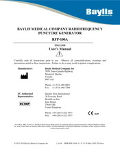 Baylis RFP-100A User Manual