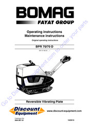 Fayat Group Bomag BPR 70/70 D Operating Instructions, Maintenance Instructions